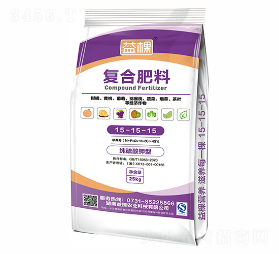 硫酸鉀型復(fù)合肥15-15-15-益棵
