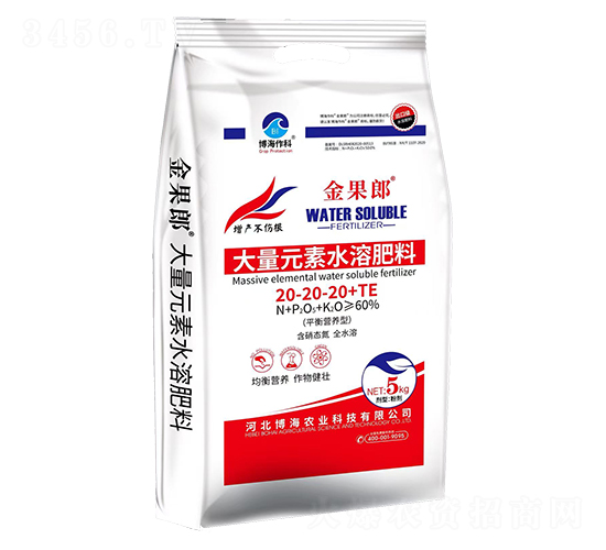 平衡營養型大量元素水溶肥料20-20-20+TE-金果郎-博海作科