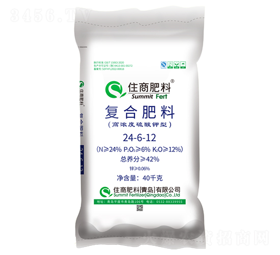 脲醛緩釋硫酸鉀型復合肥料24-6-12-住商肥料